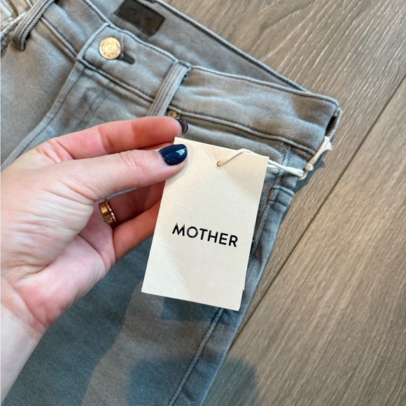 NWT MOTHER denim dodger flood noted wash grey size 24 - Picture 7 of 14